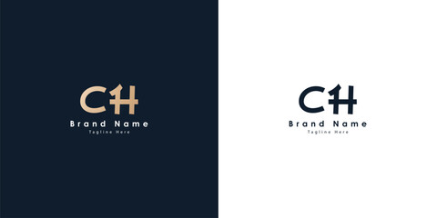 CH Logo design in Chinese letters