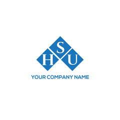 SHU letter logo design on white background. SHU creative initials letter logo concept. SHU letter design.
