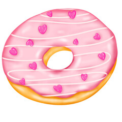 pink glazed donuts love 