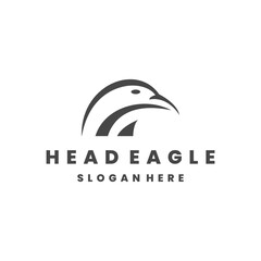 head eagle logo design vector graphic idea creative