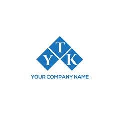 TYK letter logo design on white background. TYK creative initials letter logo concept. TYK letter design.
