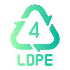 Obraz premium Low Density Polyethylene gradient icon