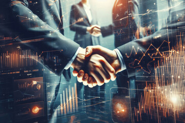 Business people shaking hands. Businessman shaking hands during a meeting in the office	