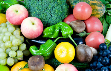 Vegetables and fruits Healthy organic food