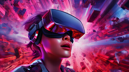 Person wearing a vr headset with the screen touching a bright screen, in the style of futuristic, sci-fi elements, computer-aided manufacturing, steampunk-inspired designs.