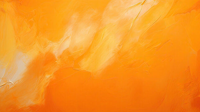 orange and yellow  vibrant color background. Saturated, warm colored acrylics on paper. Close up photo of hand painted abstract painting.