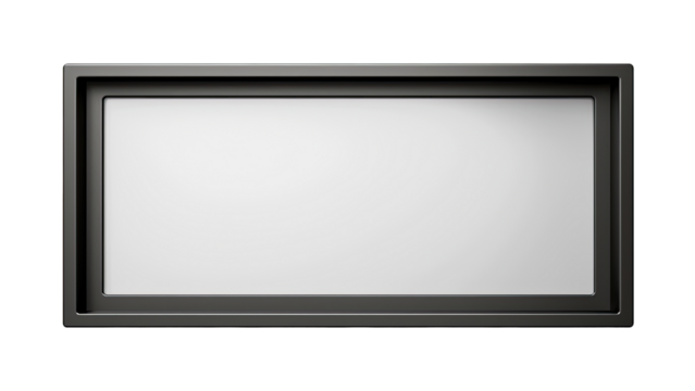 Empty metal board with black frame isolated on transparent background - Powered by Adobe