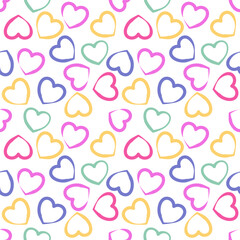seamless background with hearts