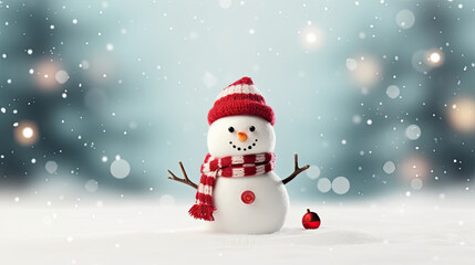 Naklejka na ściany i meble snowman of the snow