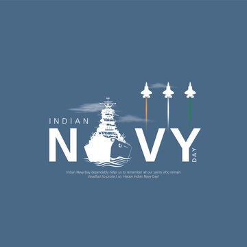 Creative vector illustration of indian navy day.
