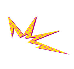 Trendy memphis retro style comic 80s-90s zigzag shape © NotjungCG_36
