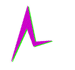 Trendy memphis retro style comic 80s-90s zigzag shape