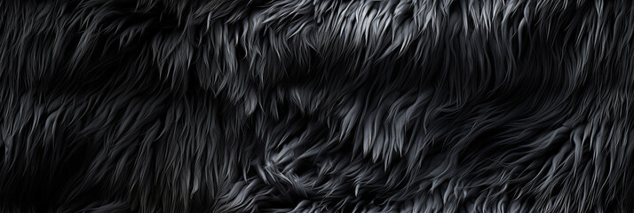 Fototapeta premium seamless pattern with black wool texture natural furry fluffy sheep animal fur