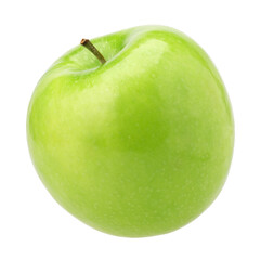 green apple isolated, fresh green apple, transparent PNG, PNG format, full depth of field, single, cut-out