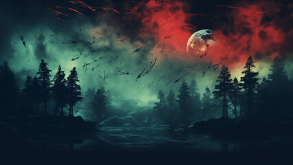 Eclipse Nocturne: Moody Landscape

