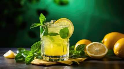 food lemon cocktail drink basil illustration glass juice, ade lime, soda fresh food lemon cocktail drink basil - Powered by Adobe