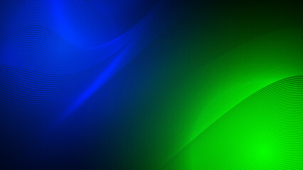 Abstract futuristic blue and green wave with moving dots. Green and glue abstract background design with wavy line. Ideal vector graphics for brochures, flyers, magazines, business cards and banners. - obrazy, fototapety, plakaty
