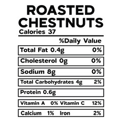 Roasted Chestnuts Nutrition Facts SVG