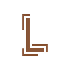Monogram L design vector logo. Monogram initial letter mark L logo design. Monogram design vector logo. Monogram initial letter mark L logo design. Simple L monogram