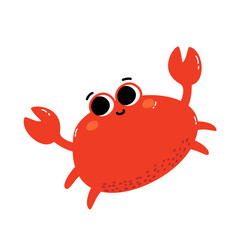 Cute Sea Creature Vector Crab