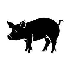 silhouette of a pig