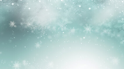 Fototapeta premium Snowflakes on a Turquoise Background