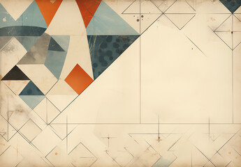 Geometric background featuring squares, diamonds and boxes in a complimentary warm color palette