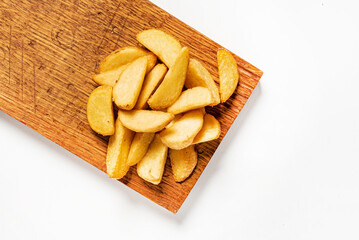 baked potato on the white