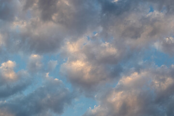 Fluffy cotton ball clouds over southern Africa image for background use