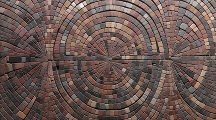 Fototapeta premium Abstract mosaic pattern made of different colored stones.