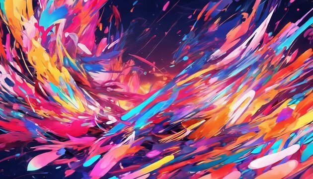 Vibrant Colorful Abstract Rainbow Splash Background Wallpaper