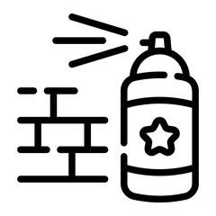 spray paint Line Icon