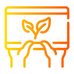 go green Line Gradient Icon