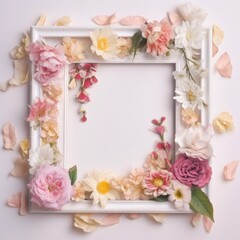 photo frame with roses