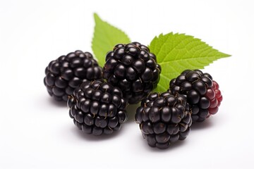 Fresh ripe juicy blackberries, sweet blackberries in a pile.