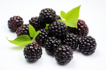 Fresh ripe juicy blackberries, sweet blackberries in a pile.