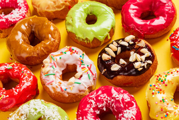 Homemade Round Glazed Donuts Ready to Eat