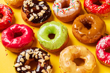 Homemade Round Glazed Donuts Ready to Eat