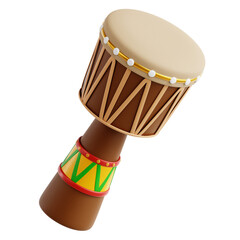 Fototapeta na wymiar 3D Illustration of Rhythmic Drum for Kwanzaa Celebration