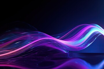 abstract futuristic background with pink blue glowing neon moving high speed wave lines and bokeh lights. Data transfer concept Fantastic wallpaper