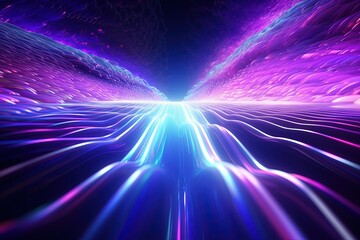 abstract futuristic background with pink blue glowing neon moving high speed wave lines and bokeh lights. Data transfer concept Fantastic wallpaper