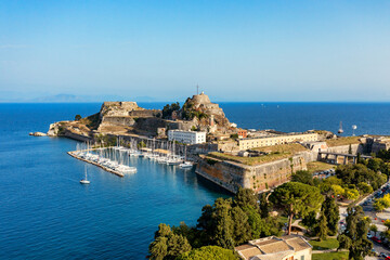The old Venetian fortress of Corfu town, Corfu, Greece. The Old Fortress of Corfu is a Venetian...