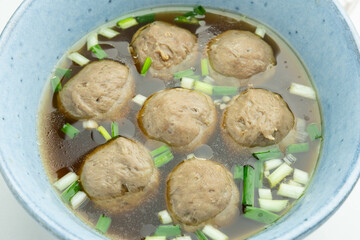 A bowl of Chaoshan beef balls