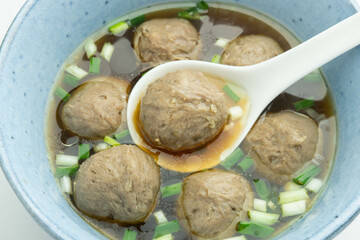 A bowl of Chaoshan beef balls