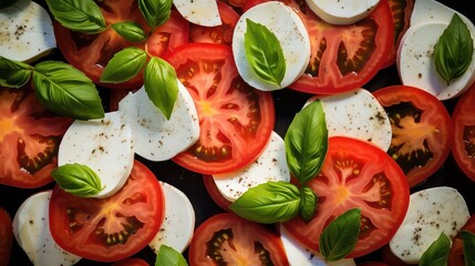 fresh tomato healthy food caprese illustration organic nutritious, red ripe, summer vegetable fresh tomato healthy food caprese - obrazy, fototapety, plakaty