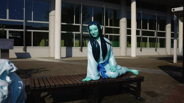 Tsujikawayama Fukusaki where Japanese Yokai Monsters Fill the Town, Yuki-Onna