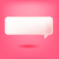 chat bubble 3d soft pink design illustration