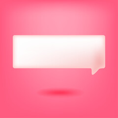 chat bubble 3d soft pink design illustration