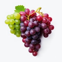 Fototapeta premium fresh grape cluster with leaves