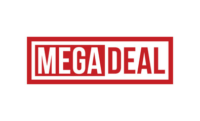 Mega Deal stamp red rubber stamp on white background. Mega Deal stamp sign. Mega Deal stamp.